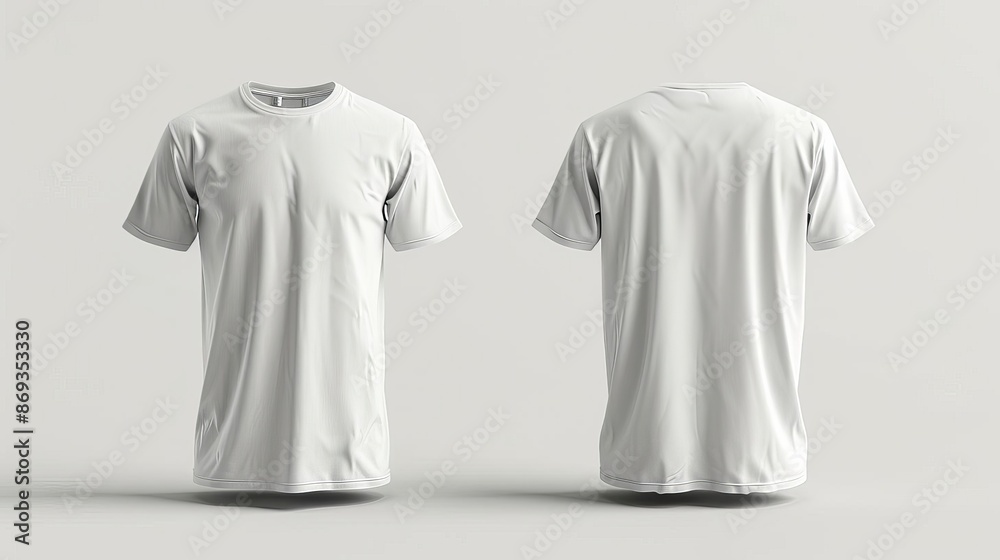 White or gray apparel mockups on a plain white or lightcolored background, suitable for advertising White or gray apparel mockups on a plain white or lightcolored background, suitable for advertising