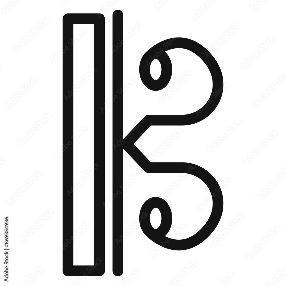 alto clef icon mark in filled style