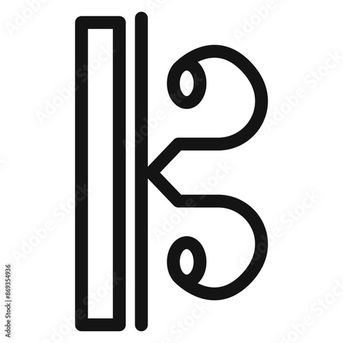 alto clef icon mark in filled style