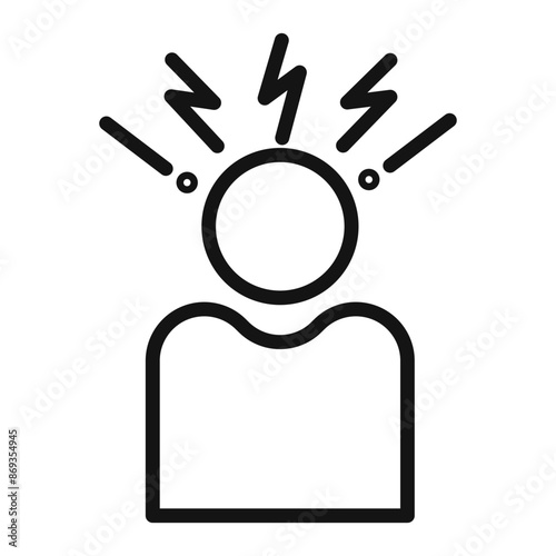 Anxiety icon mark in filled style