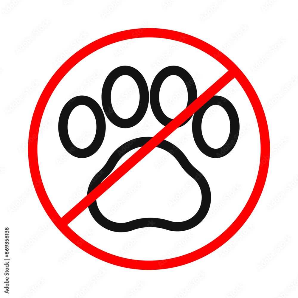 Forbidden dog pet icon mark in filled style