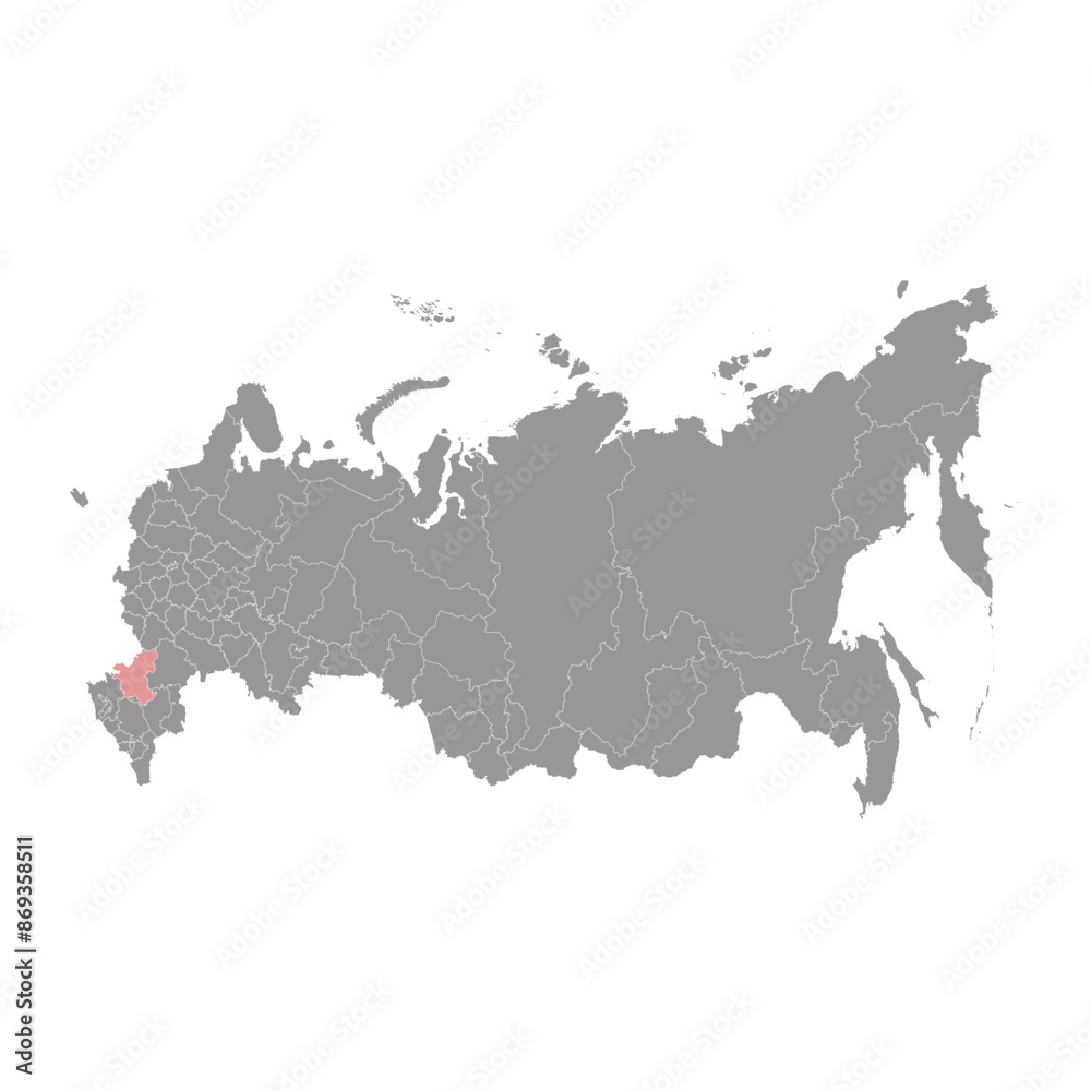 Obraz premium Rostov Oblast map, administrative division of Russia. Vector illustration.