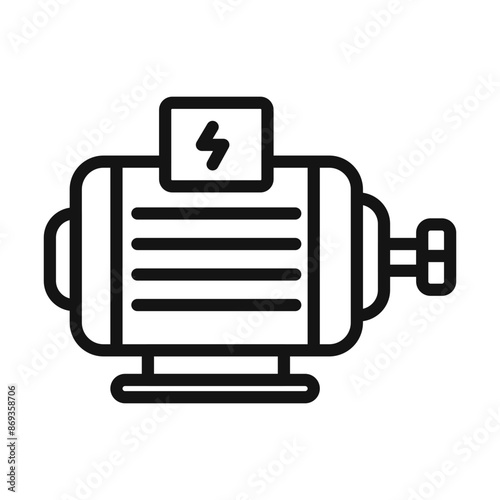 Motor icon mark in filled style