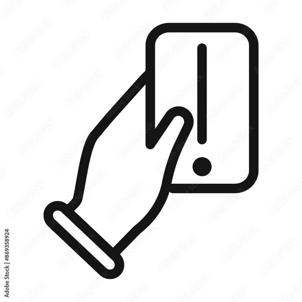 Penalty card sport icon mark in filled style Penalty card sport icon mark in filled style