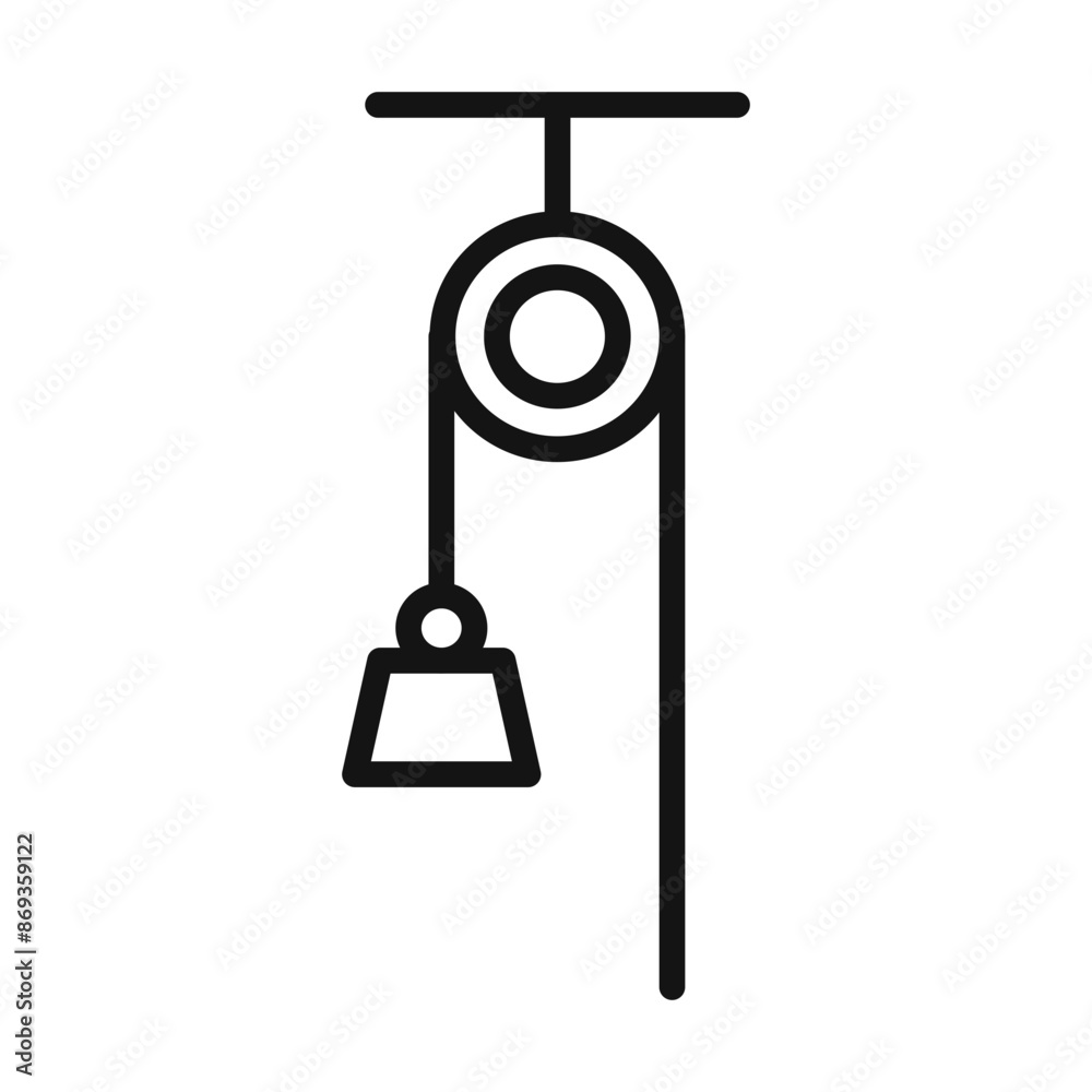 pulley icon mark in filled style pulley icon mark in filled style