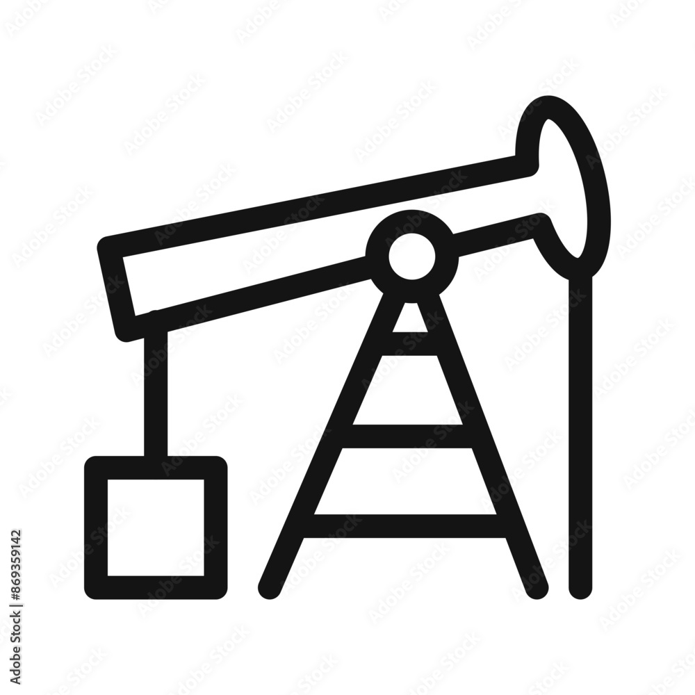 pumpjack icon mark in filled style pumpjack icon mark in filled style