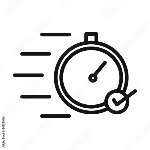 Quick approval icon mark in filled style