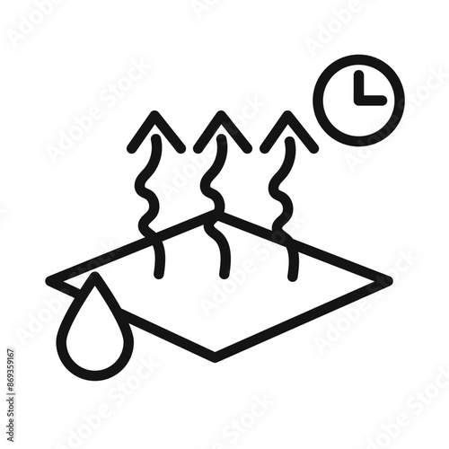 quick dry icon mark in filled style