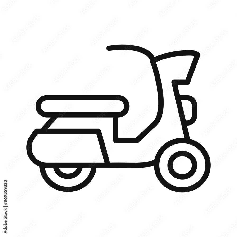 Scooter icon mark in filled style Scooter icon mark in filled style