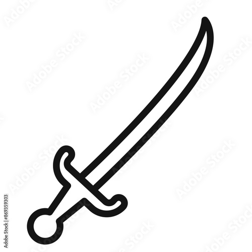 sabre icon mark in filled style