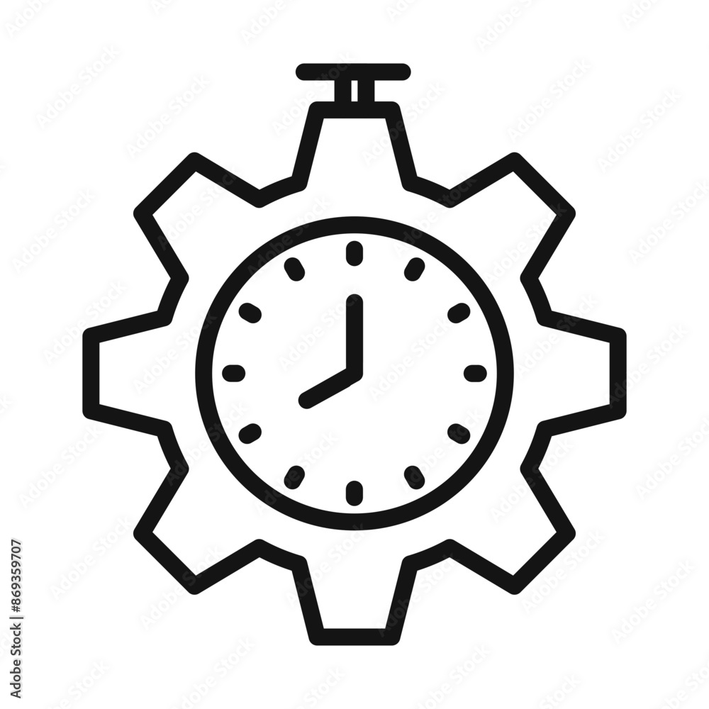Time Management icon mark in filled style Time Management icon mark in filled style
