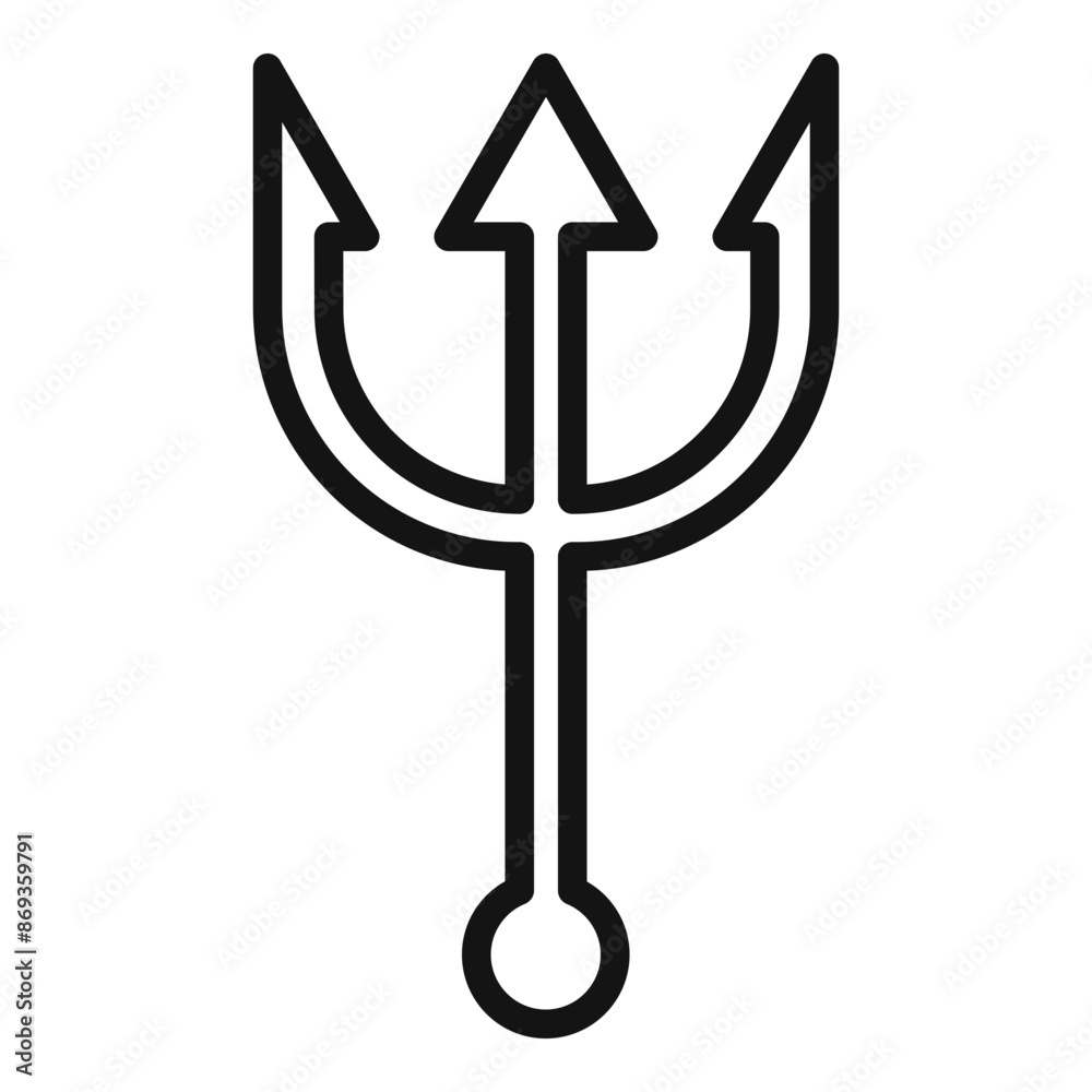 trident and poseidon icon mark in filled style trident and poseidon icon mark in filled style