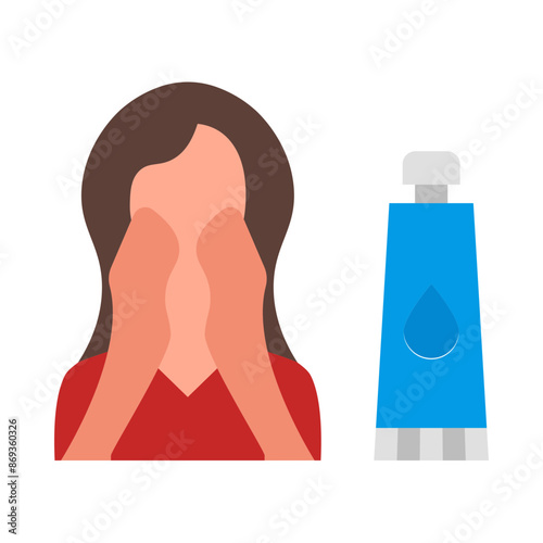 Face cleanser flat icon