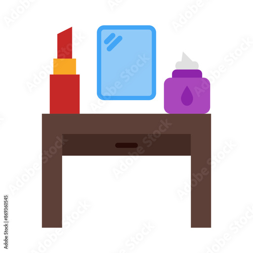 Dressing table flat icon