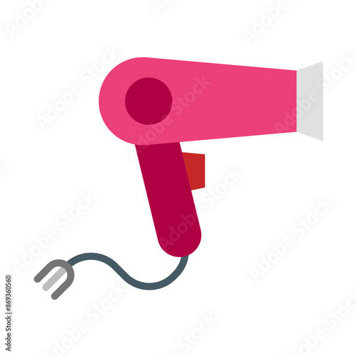 Hairdryer flat icon