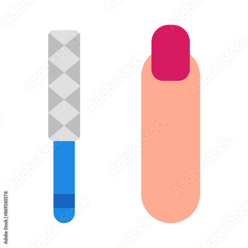 Nail file icon flat icon