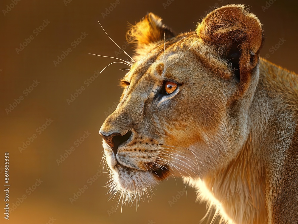 Naklejka premium Detailed 3D render of a wild animal in profile on a gentle pastel background
