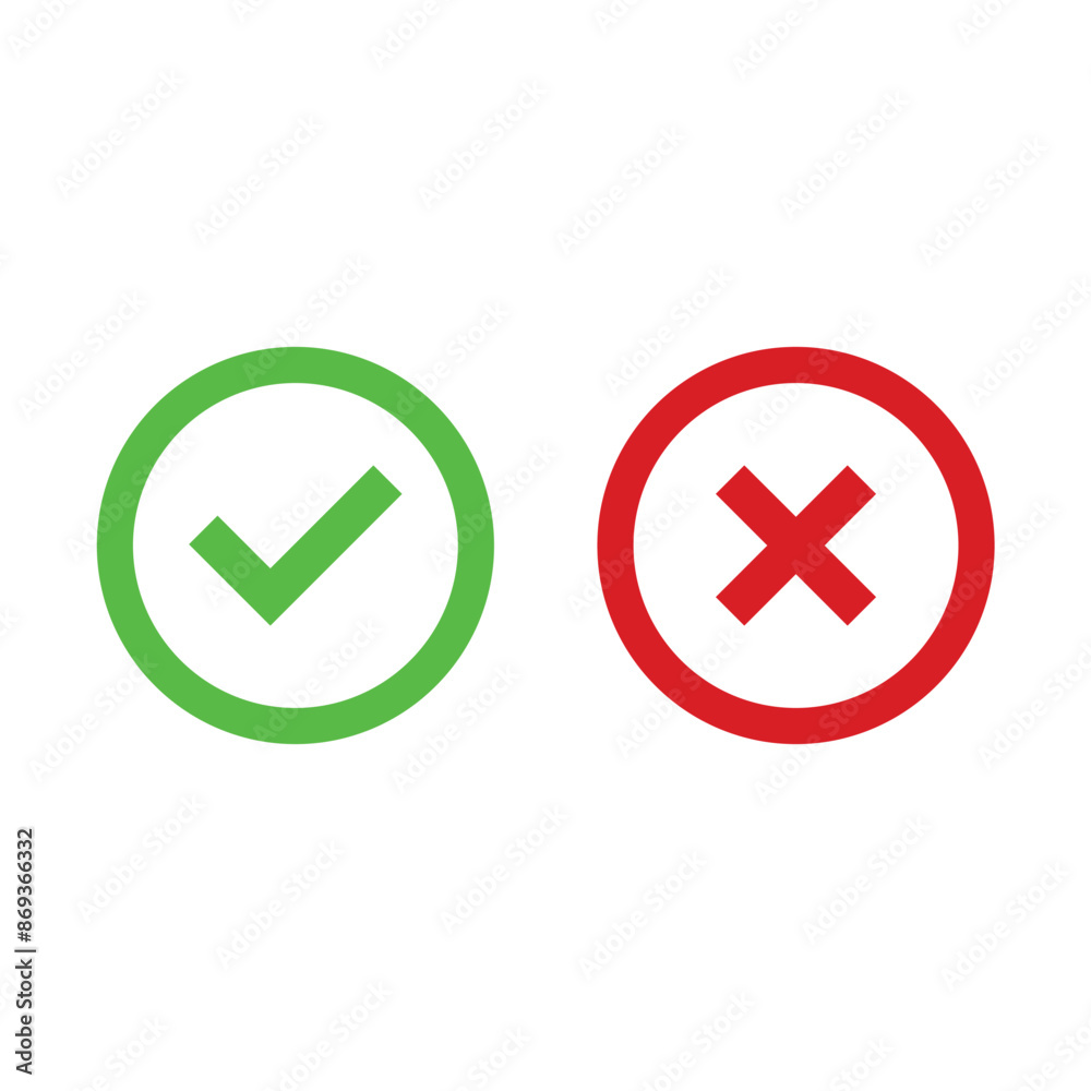 tick cross vector icons, right and wrong, check mark and cross mark tick cross vector icons, right and wrong, check mark and cross mark