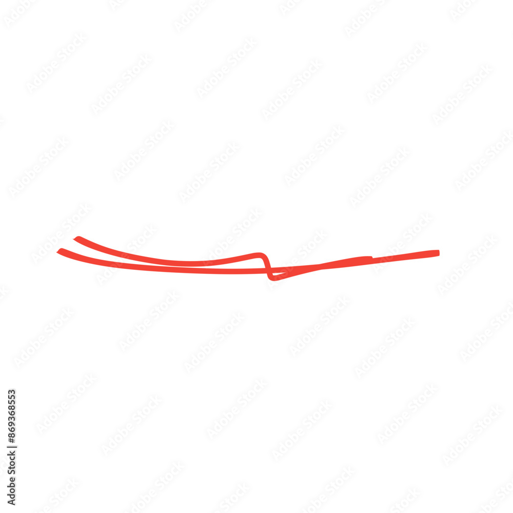 Red pencil stroke Red pencil stroke
