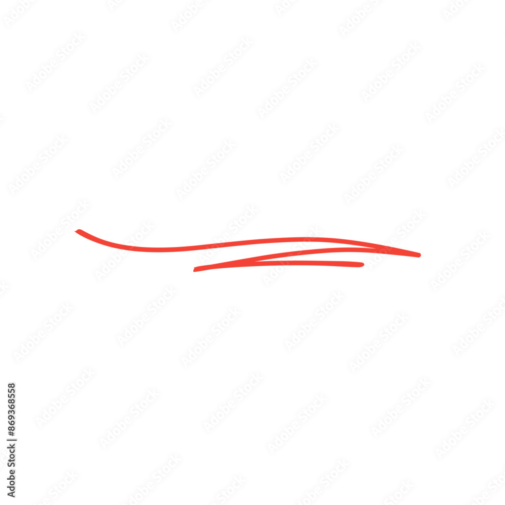 Red pencil stroke Red pencil stroke