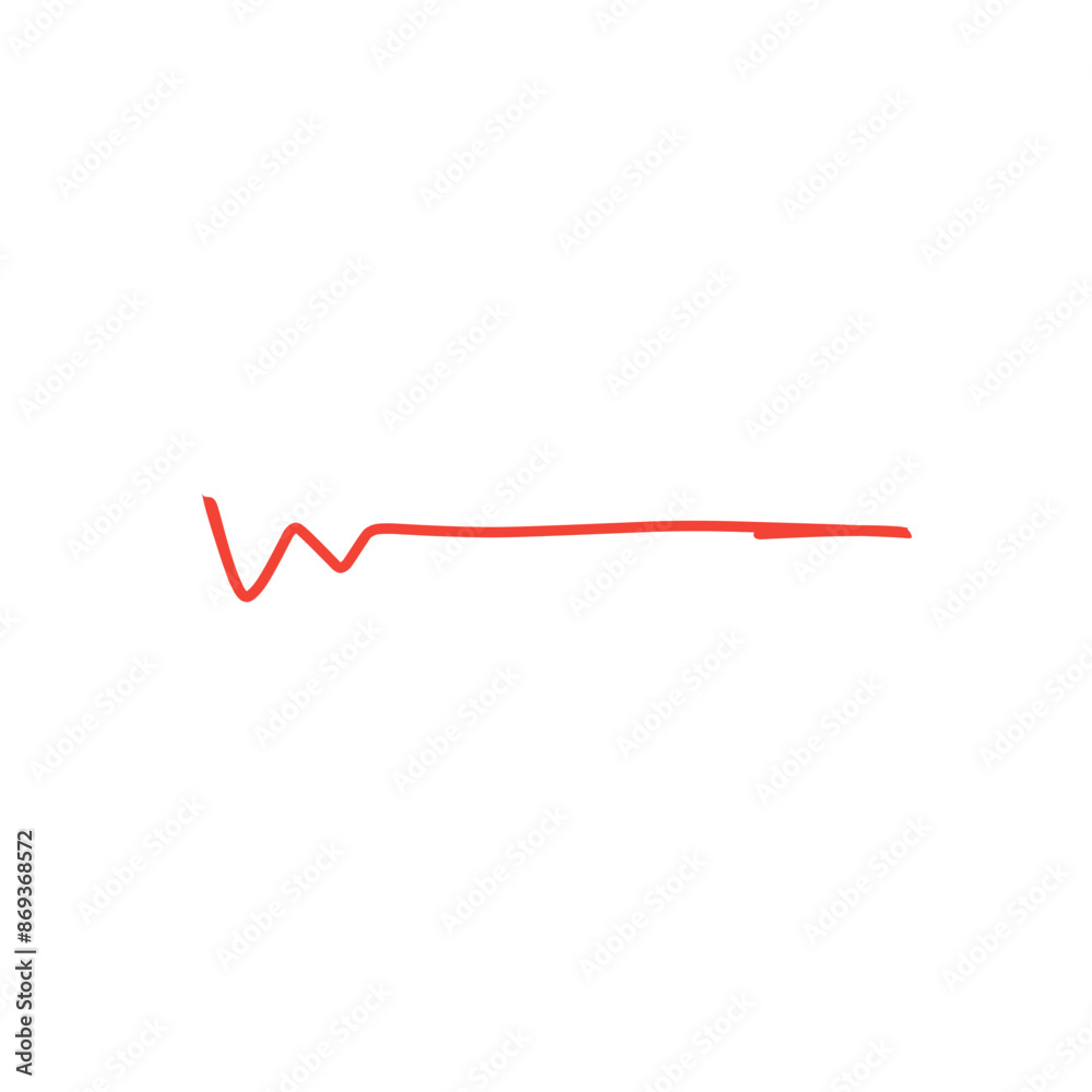 Red pencil stroke Red pencil stroke