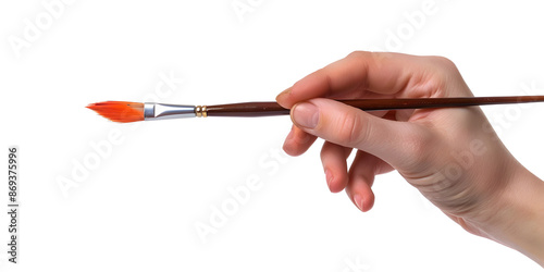 A brush in the hands of an artist