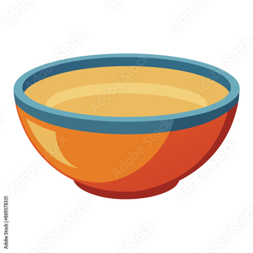 Empty ceramic bowl isolated on white