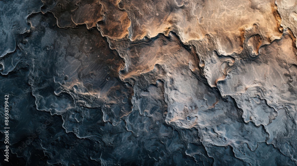 Detailed texture focused view of an abstract combination of elements using a muted color palette Detailed texture focused view of an abstract combination of elements using a muted color palette