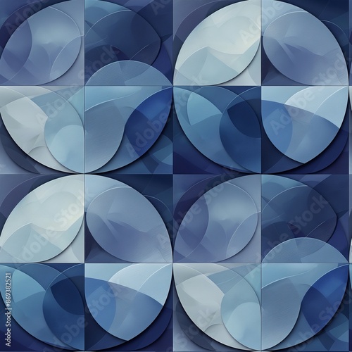 Abstract gradient pattern featuring quarter circles in shades of nova blue and gray. Ideal for modern designs and digital art. photo