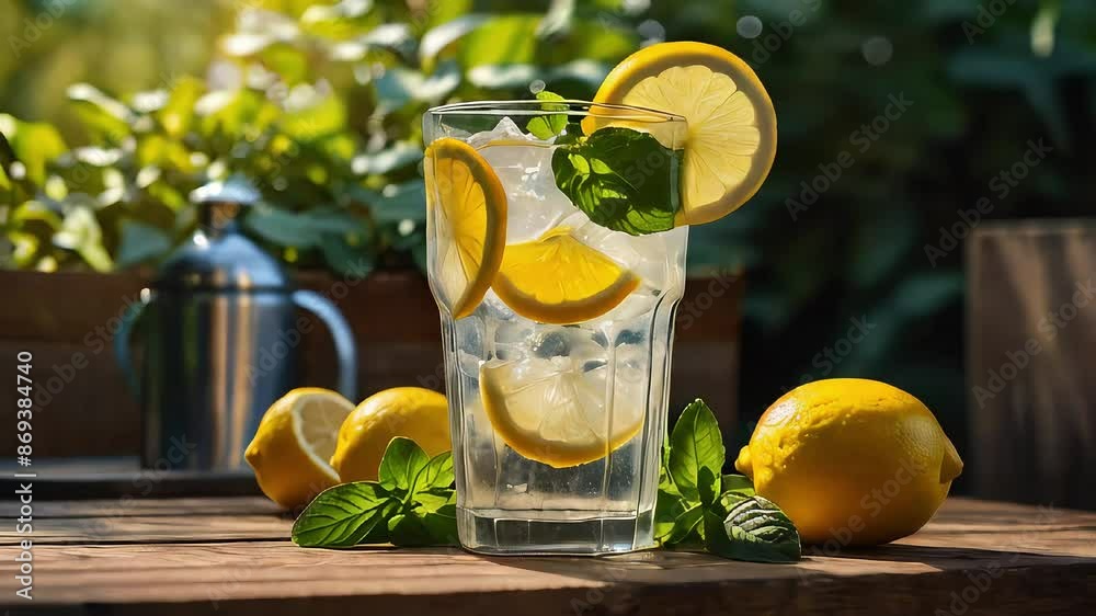 lemonade with lemon and mint lemonade with lemon and mint
