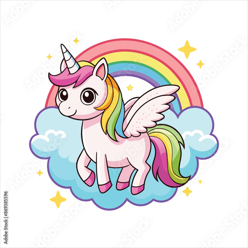 cute little pony unicorn with wings