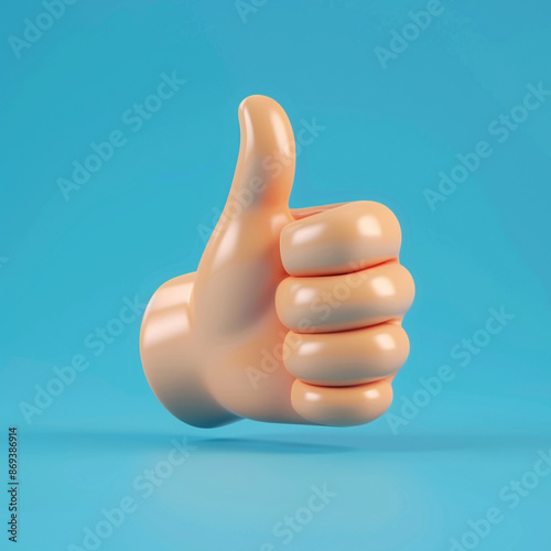 thumb up icon 3D good and like concept