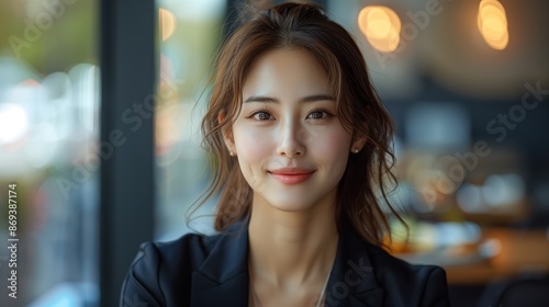 Young Asian Woman Smiling at Camera in a Cafe Free Download Young Asian Woman Smiling at Camera in a Cafe - GFXLoad