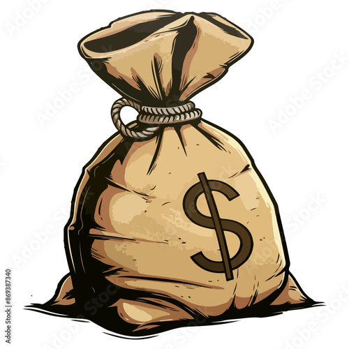 Money bag with dollar sign illustration