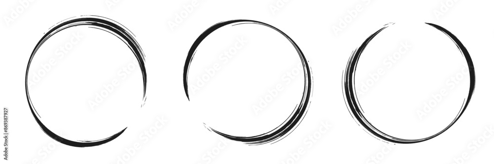 Collection hand drawn round shape. Sketch of circular doodles with a marker. Set of circular frames. Vector illustration on a isolation white background. Collection hand drawn round shape. Sketch of circular doodles with a marker. Set of circular frames. Vector illustration on a isolation white background.