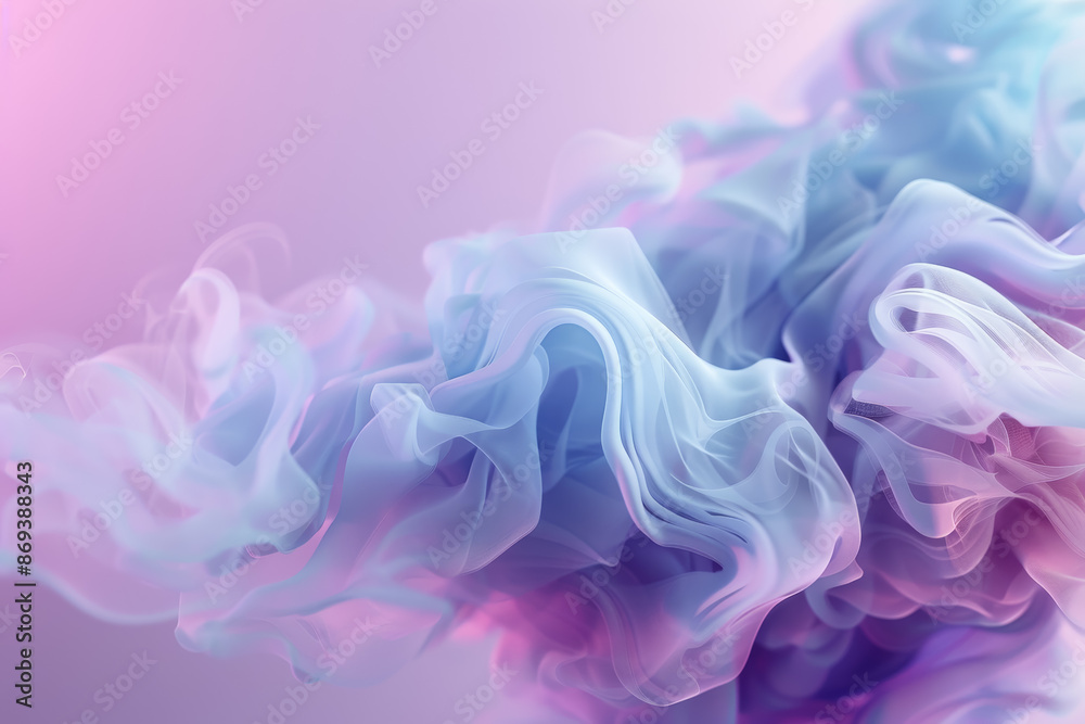 Ethereal abstract background with wisps of colorful smoke in pink and blue hues creating a delicate, dreamy atmosphere. Ethereal abstract background with wisps of colorful smoke in pink and blue hues creating a delicate, dreamy atmosphere.