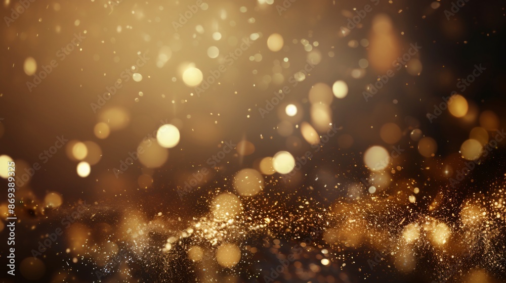 Abstract golden sparkle with cascading lights. Abstract golden sparkle with cascading lights.