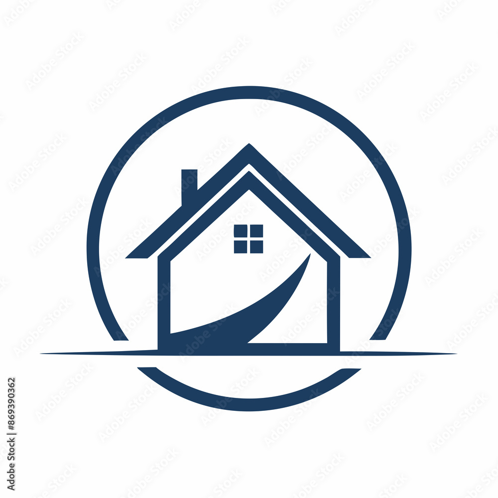 House logo vector art illustration.
House logo vector art illustration.