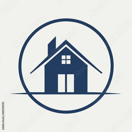  House logo vector art illustration. 