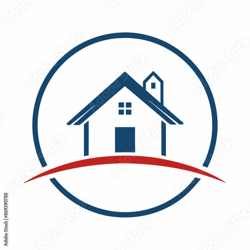  House logo vector art illustration. 