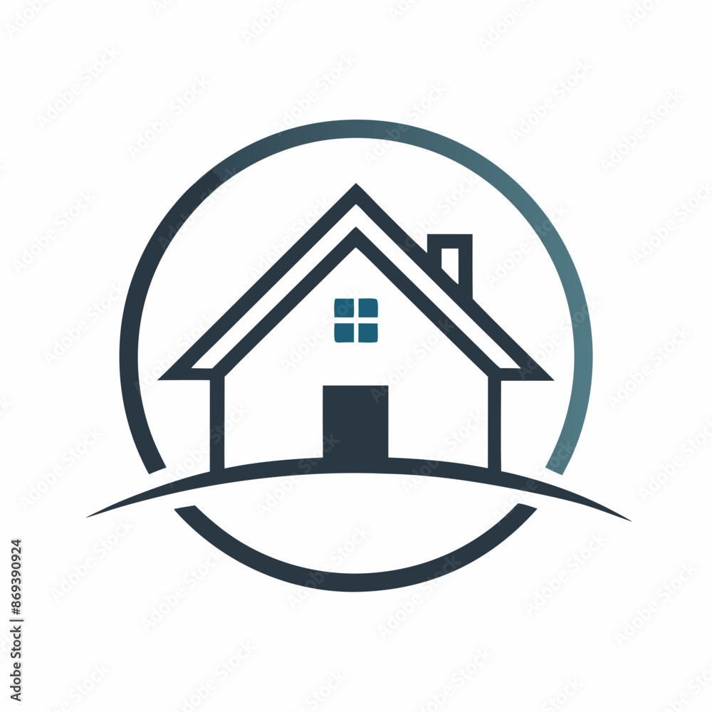 House logo vector art illustration.
House logo vector art illustration.