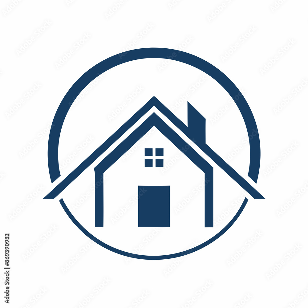 Obraz premium House logo vector art illustration.