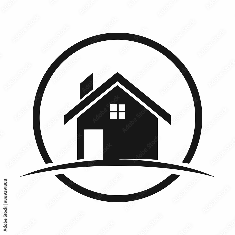 House logo vector art illustration.
House logo vector art illustration.