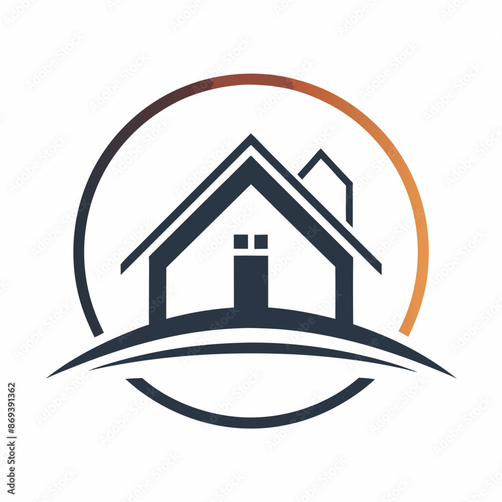 House logo vector art illustration.
House logo vector art illustration.