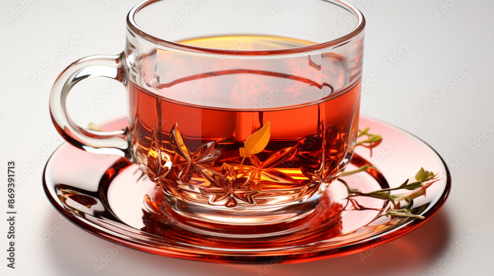 Empty turkish tea glass on white background Empty turkish tea glass on white background