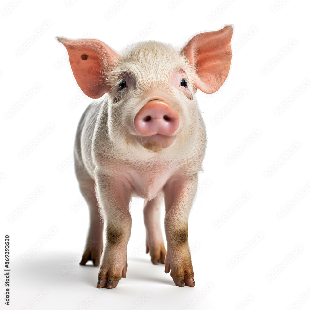 Cute pig on a white background. Cute pig on a white background.