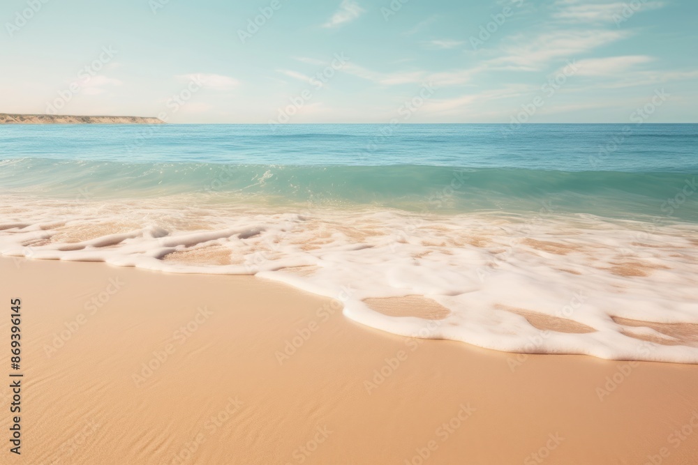 A sandy beach with a wave coming in to shore outdoors horizon nature. A sandy beach with a wave coming in to shore outdoors horizon nature.
