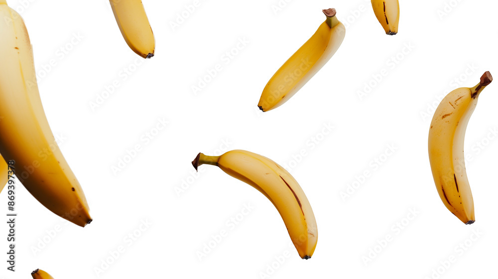 bananas flying on transparent background bananas flying on transparent background