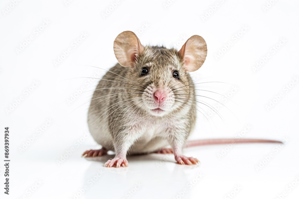 Cute little rat with big ears and whiskers Cute little rat with big ears and whiskers