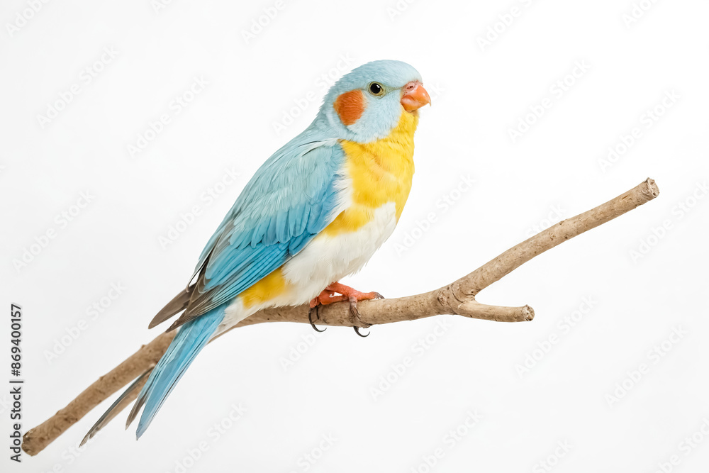 Blue and Yellow Parakeet Perched on a Branch Blue and Yellow Parakeet Perched on a Branch
